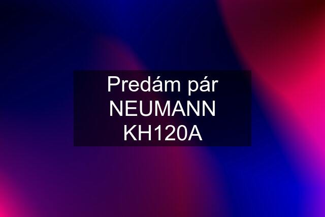 Predám pár NEUMANN KH120A