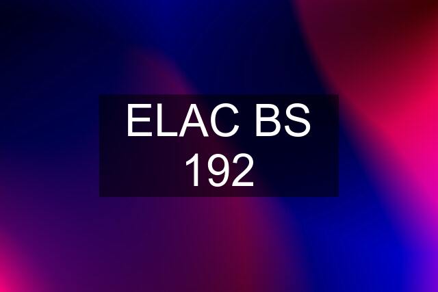 ELAC BS 192