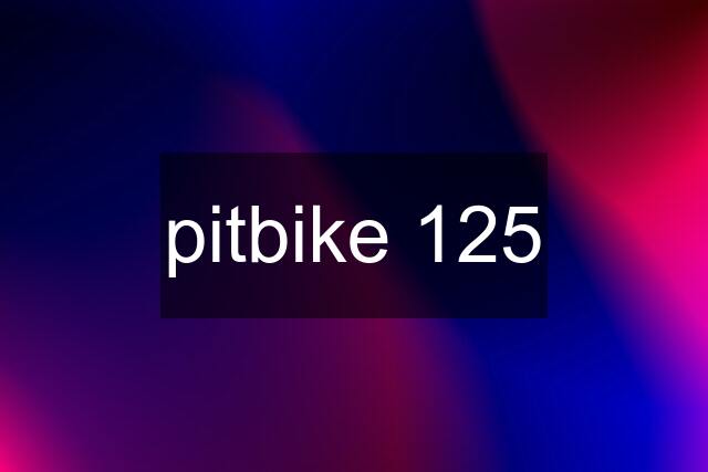 pitbike 125