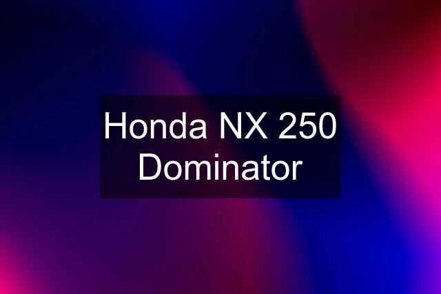 Honda NX 250 Dominator