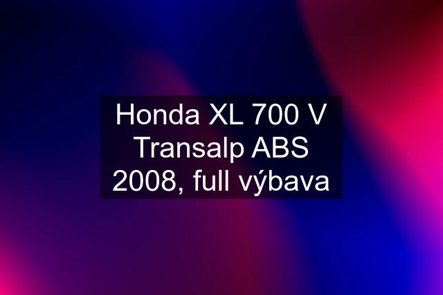 Honda XL 700 V Transalp ABS 2008, full výbava