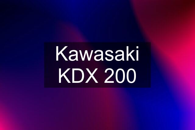 Kawasaki KDX 200