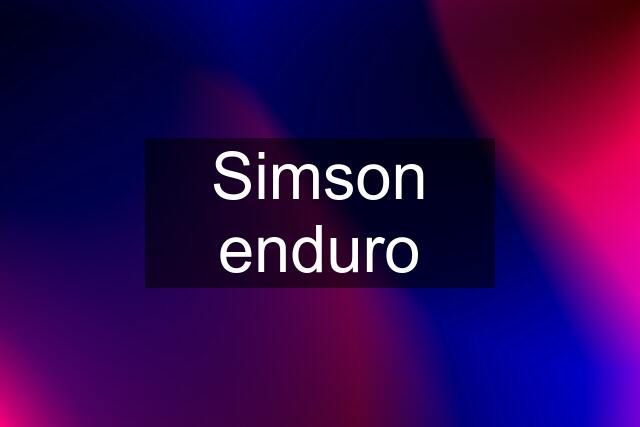 Simson enduro