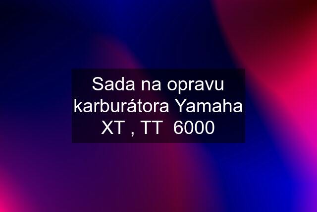 Sada na opravu karburátora Yamaha XT , TT  6000