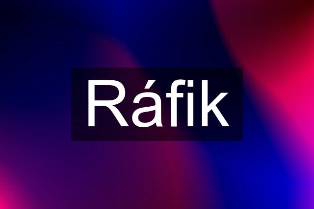 Ráfik