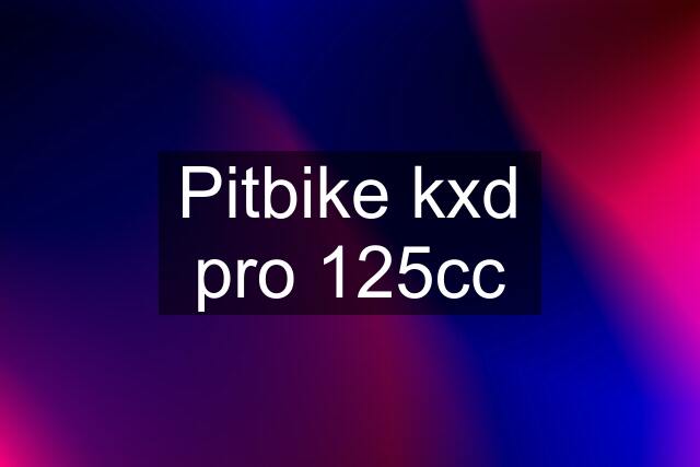 Pitbike kxd pro 125cc