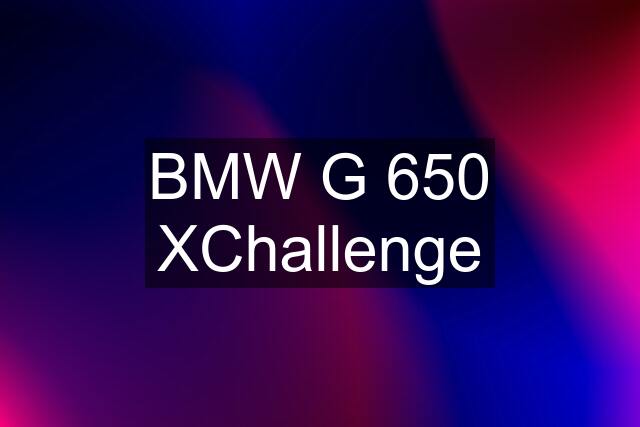 BMW G 650 XChallenge