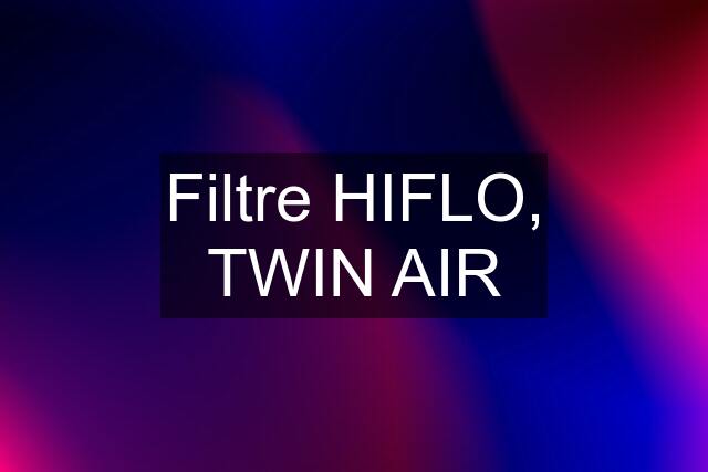 Filtre HIFLO, TWIN AIR