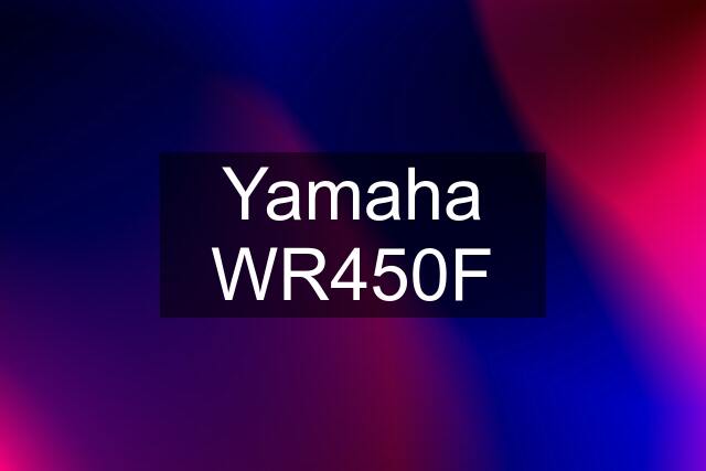 Yamaha WR450F