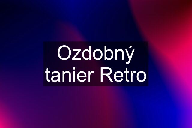 Ozdobný tanier Retro