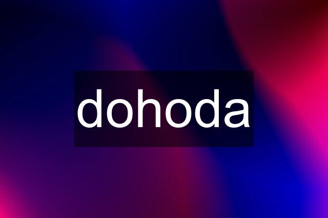 dohoda