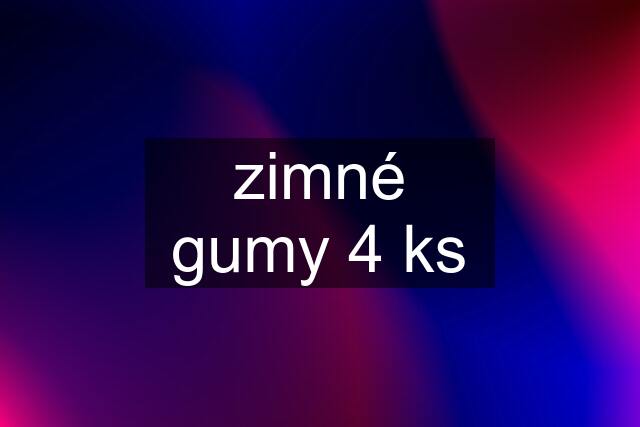 zimné gumy 4 ks