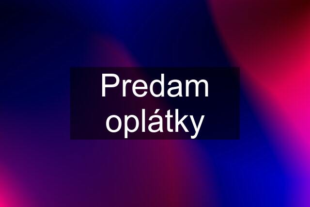 Predam oplátky