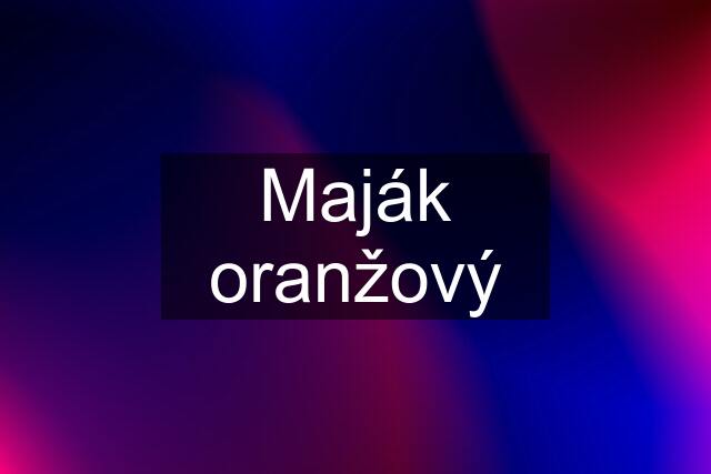 Maják oranžový