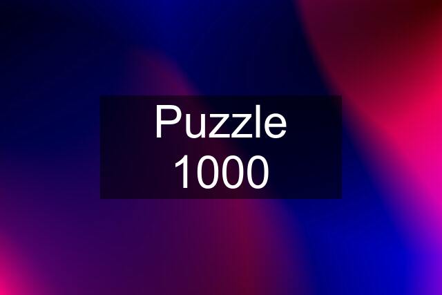 Puzzle 1000