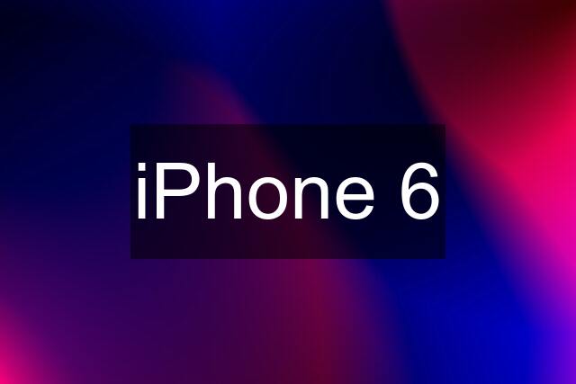 iPhone 6