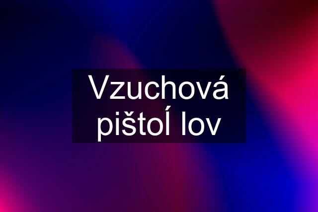 Vzuchová pištoĺ lov