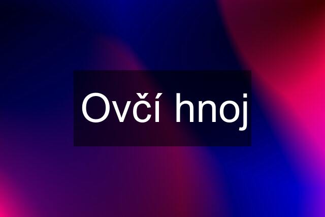 Ovčí hnoj