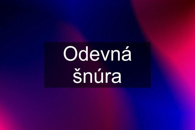 Odevná šnúra