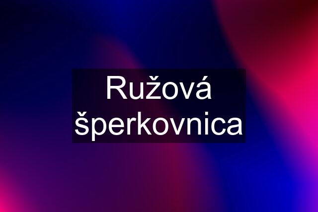 Ružová šperkovnica