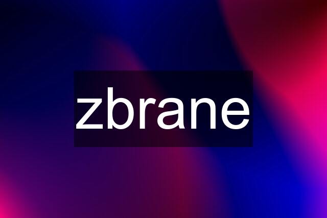 zbrane