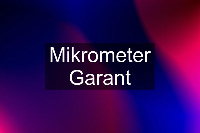 Mikrometer Garant