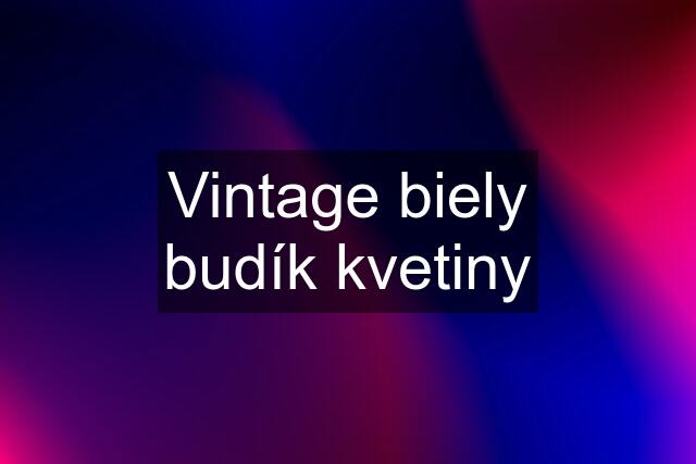 Vintage biely budík kvetiny