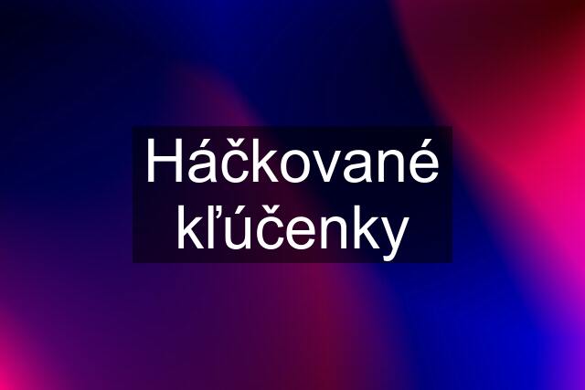 Háčkované kľúčenky