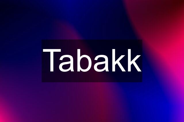 Tabakk