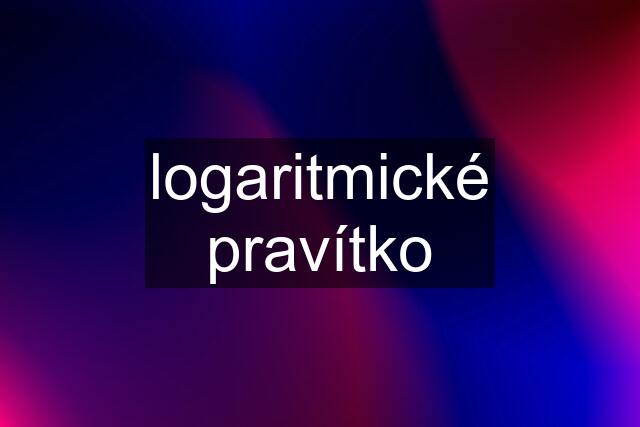 logaritmické pravítko