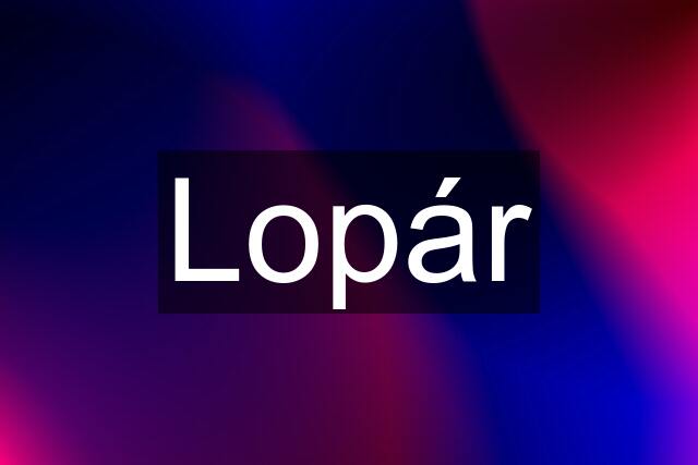 Lopár