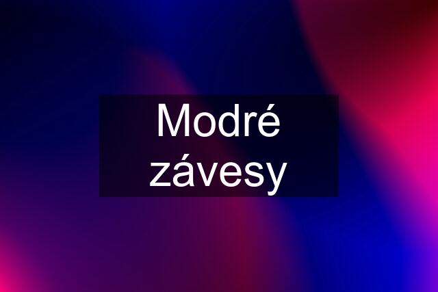 Modré závesy