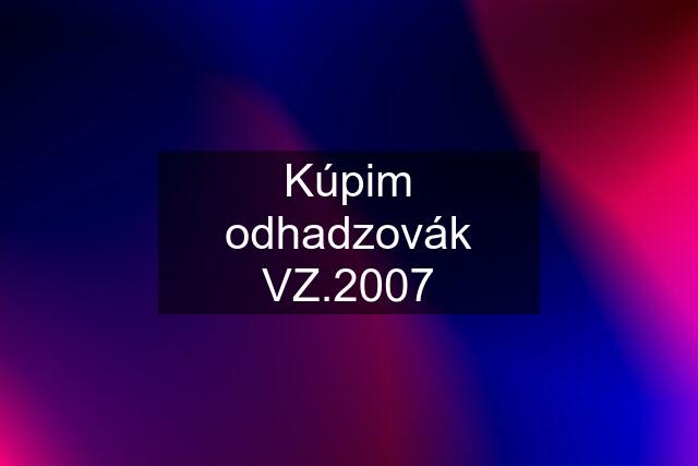 Kúpim odhadzovák VZ.2007