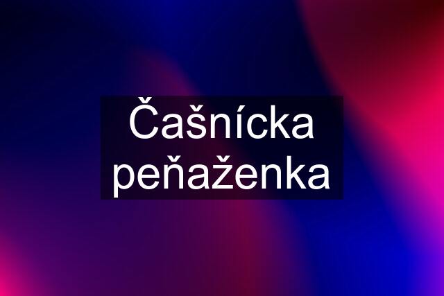 Čašnícka peňaženka