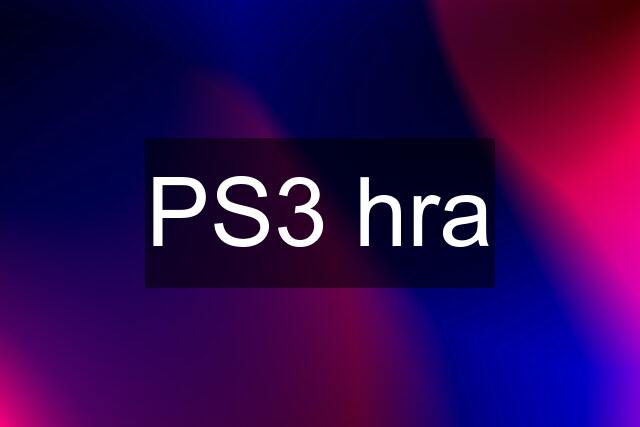 PS3 hra