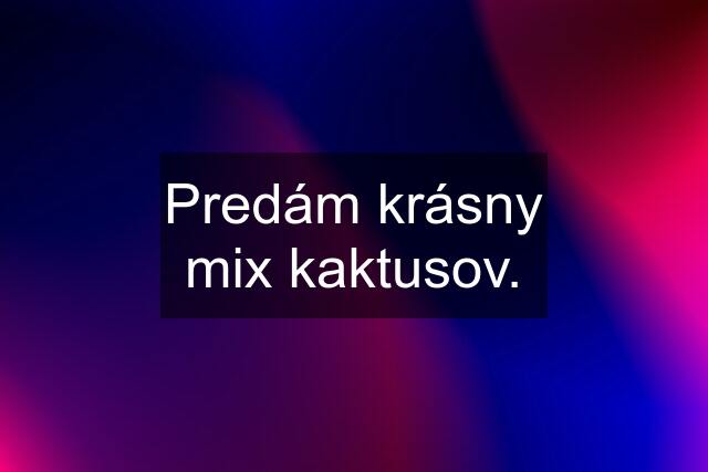 Predám krásny mix kaktusov.