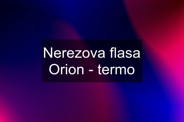 Nerezova flasa Orion - termo