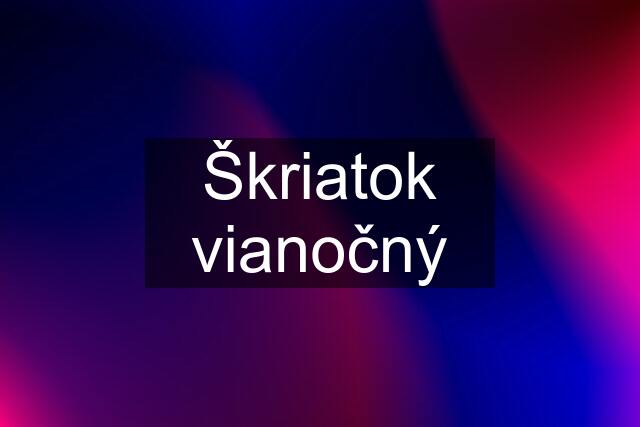 Škriatok vianočný