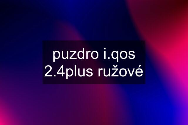 puzdro i.qos 2.4plus ružové