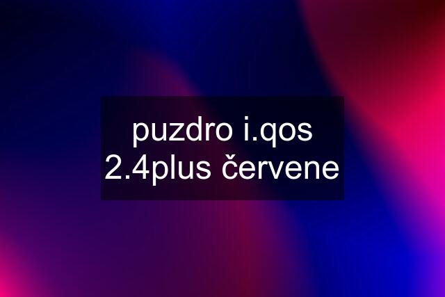 puzdro i.qos 2.4plus červene