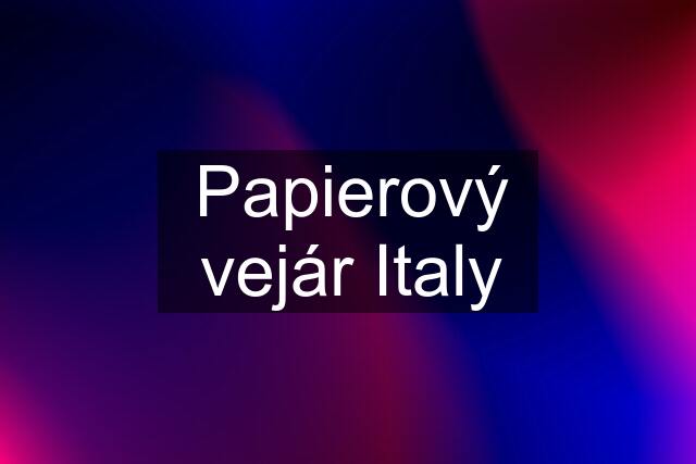 Papierový vejár Italy