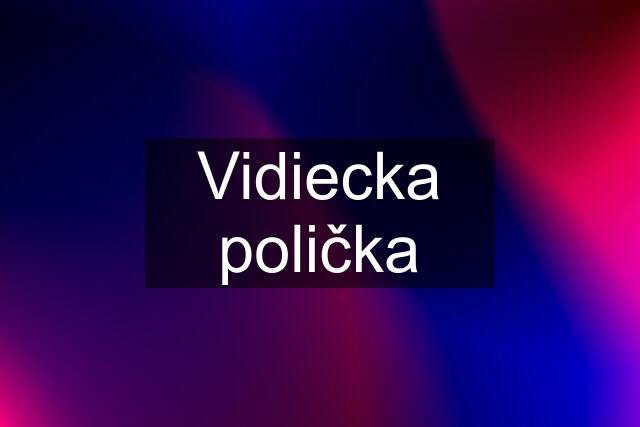 Vidiecka polička