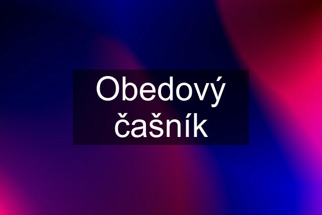 Obedový čašník