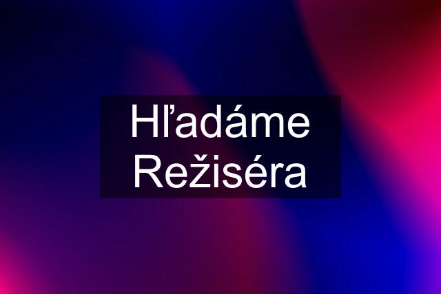 Hľadáme Režiséra