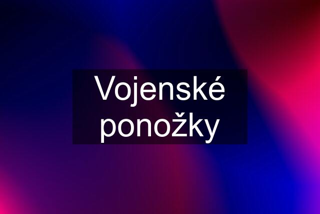 Vojenské ponožky