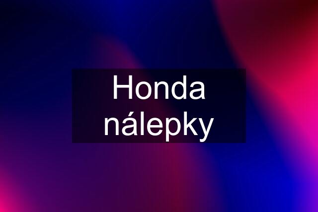 Honda nálepky