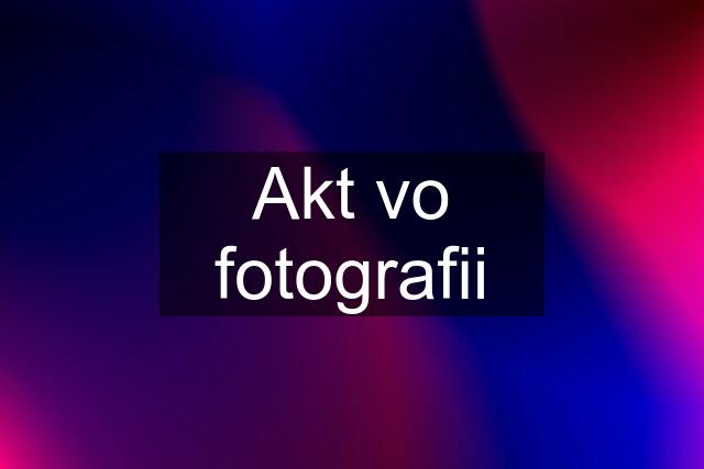 Akt vo fotografii