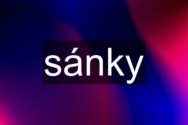 sánky