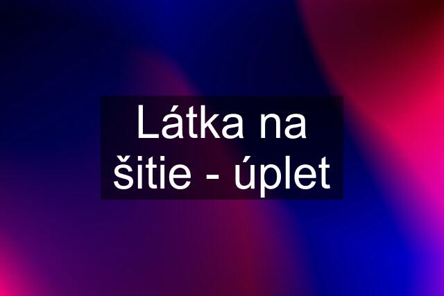 Látka na šitie - úplet