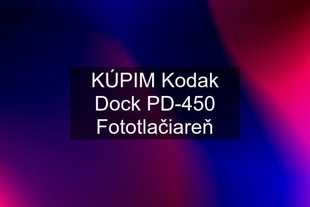 KÚPIM Kodak Dock PD-450 Fototlačiareň